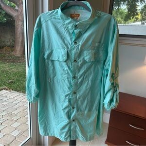 Habit Aqua Button-Up SPF 30 Fishing Shirt